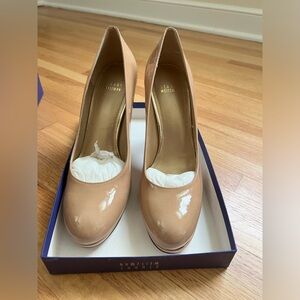 Nude Patent Stuart Weitzman Pumps